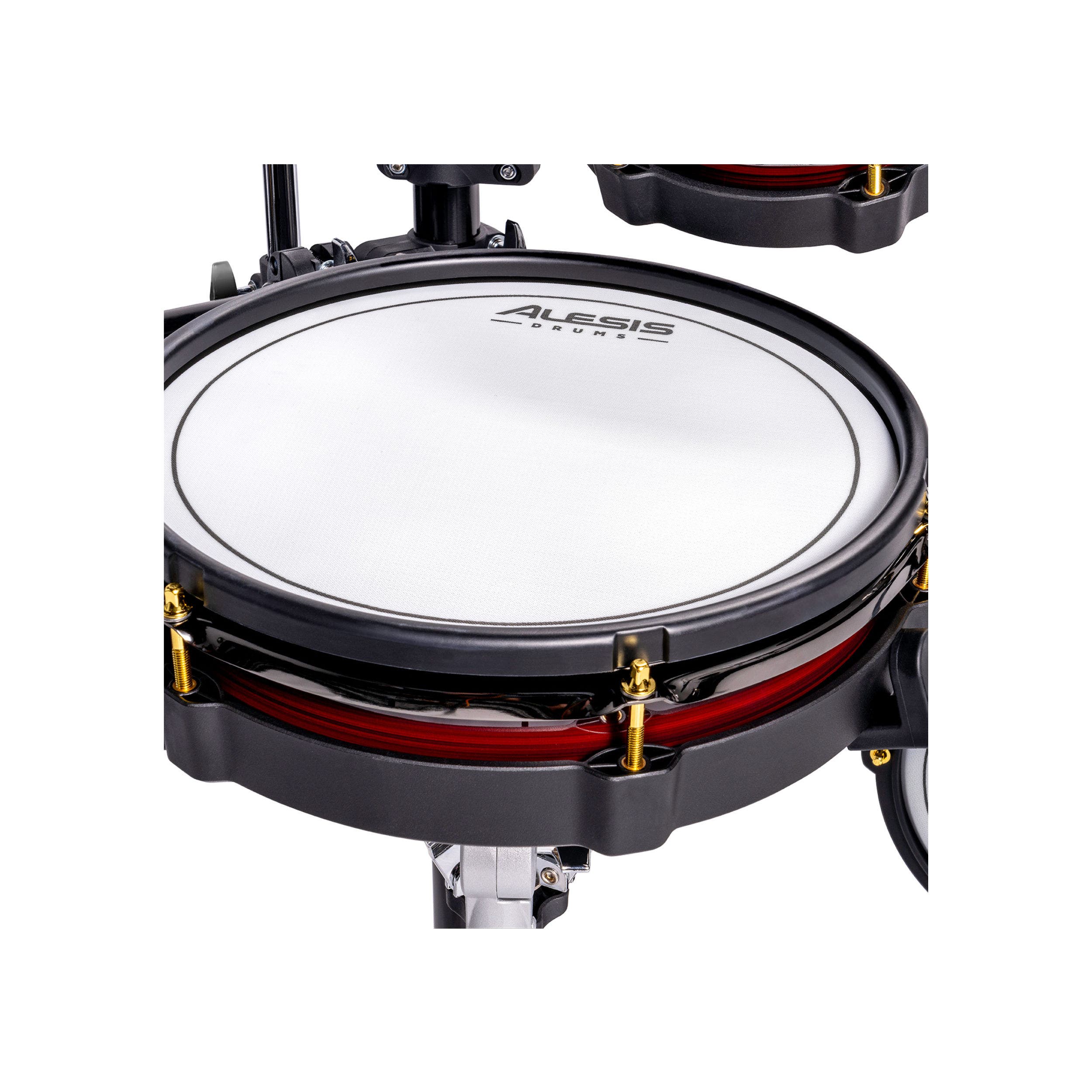 ALESIS CRIMSON II MK2 SPECIAL EDITION ELECTRONIC DRUMKIT 5 PIECE W MESH HEADS BLACK RACK EXCLUDES KICK PEDAL THRONE KBB