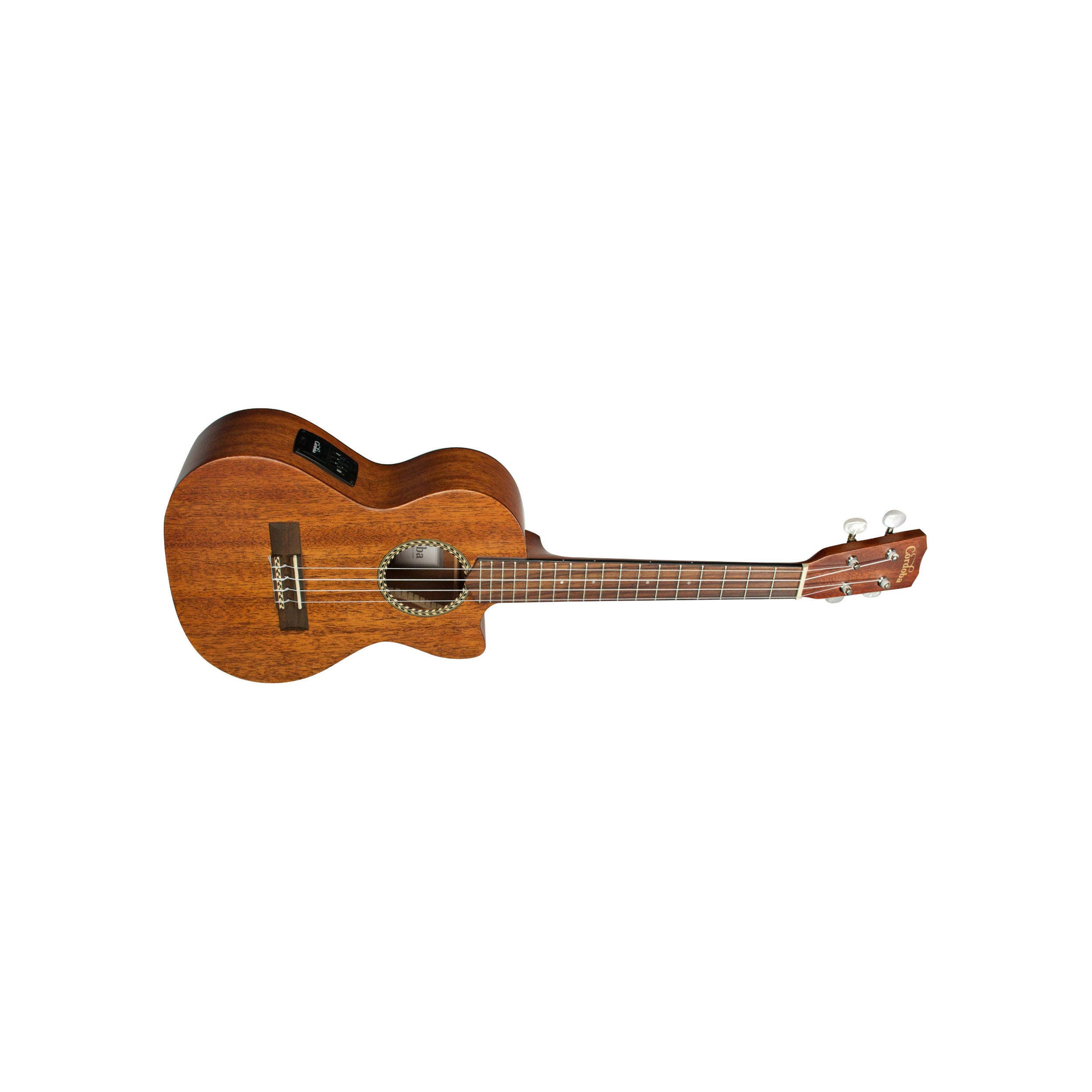 CORDOBA UKE 20TMCE CUTAWAY ELECTRIC TENOR UKULELE SOLID MAHOGANY TOP KBB
