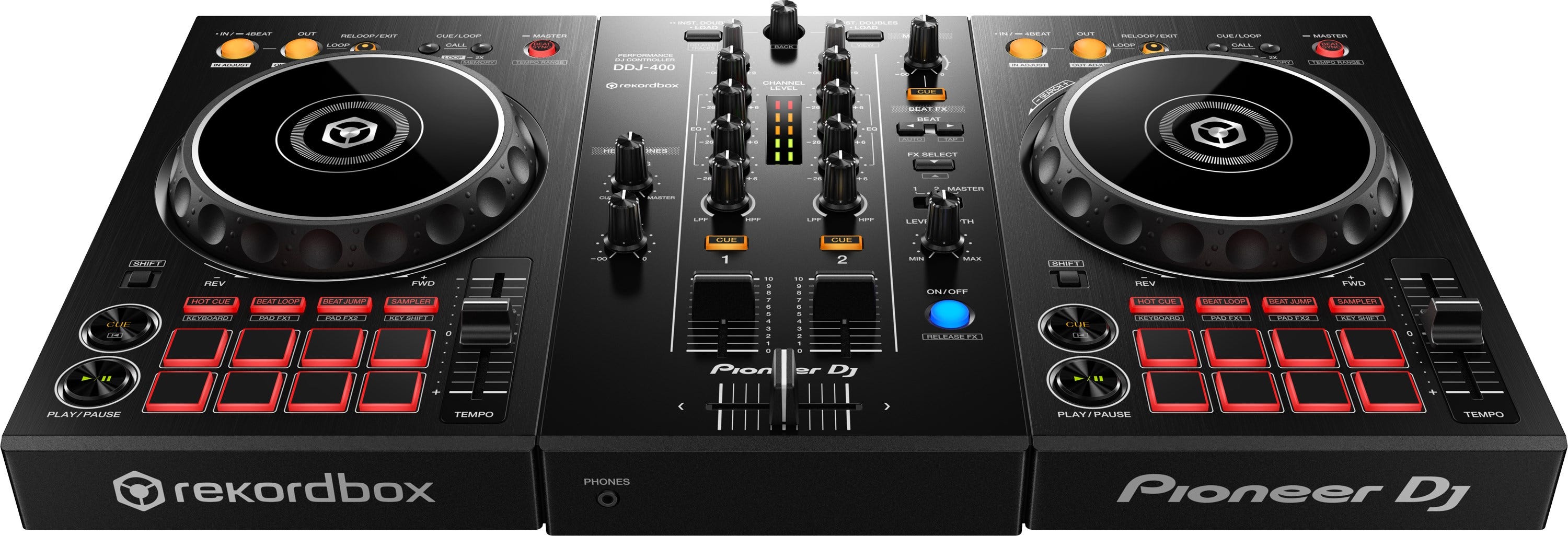 PIONEER DDJ-400 2-CHANNEL PERFORMANCE DJ CONTROLLER FOR REKORDBOX DJ DDJ400  KBB
