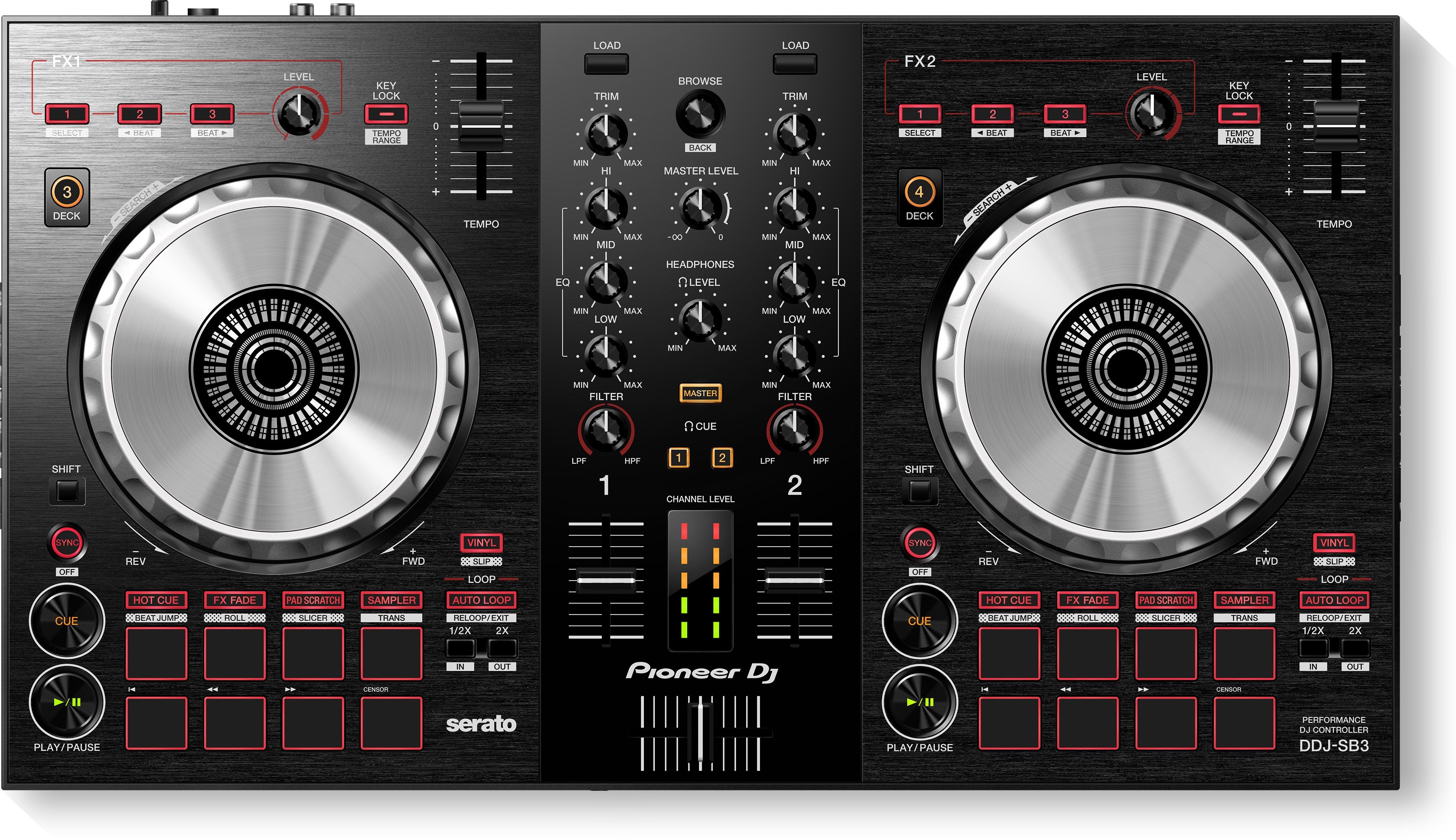 PIONEER DJ DDJ-SB3 MK3 PERFORMANCE DJ CONTROLLER WITH SERATO
