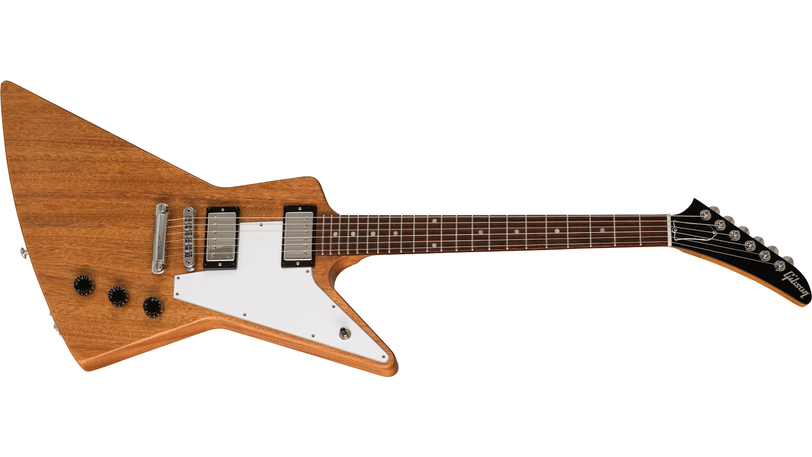 GIBSON EXPLORER ANTIQUE NATURAL CHROME HARDWARE WITH CASE Rockshop