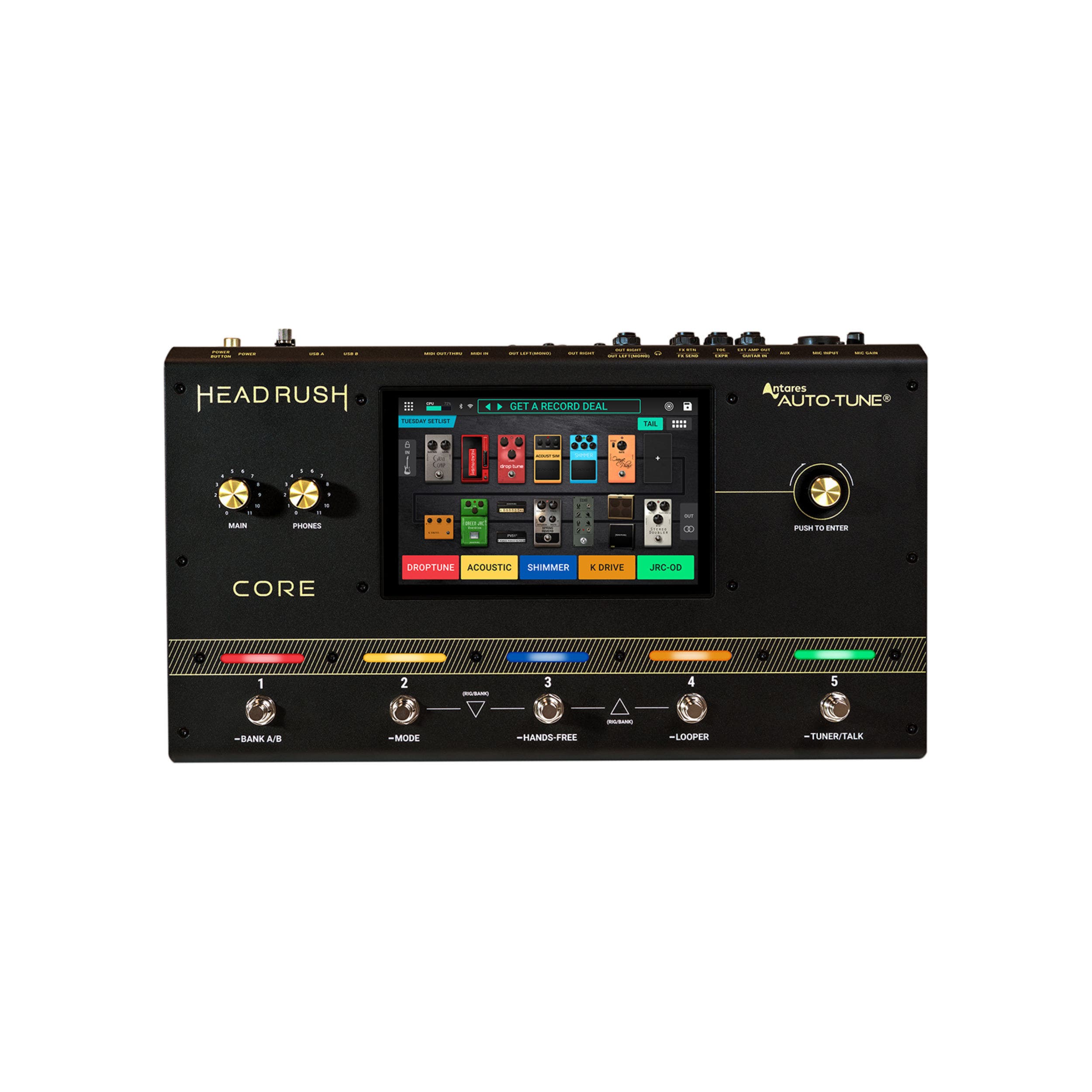 HEADRUSH HR CORE ADVANCED GUITAR VOCAL MULTI FX PROCESSOR AMP MODELER FLOORBOARD WIFI BLUETOOTH MIC INPUT W AUTOTUNE Rockshop