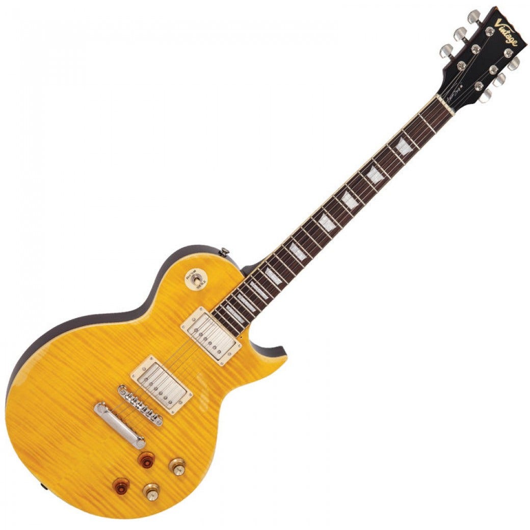VINTAGE ICON V100 SINGLE CUT LEMON DROP DISTRESSED FINISH ELECTRIC GUITAR Rockshop