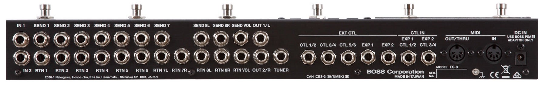 BOSS ES8 EFFECTS SWITCHING SYSTEM - 8 LOOPS / 6 EXTERNAL